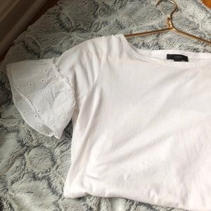 White lace j crew top